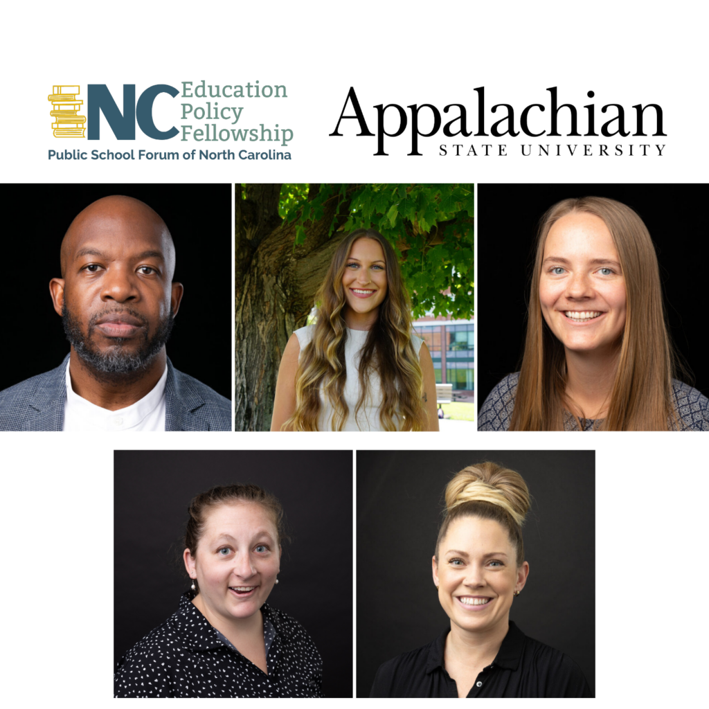 Fellows from App State include (left to right) Dr. Dramaine Freeman, Katie Hubbard, Allyson Murphy, Dr. Kate Watson, and Dr. Rachel Askew