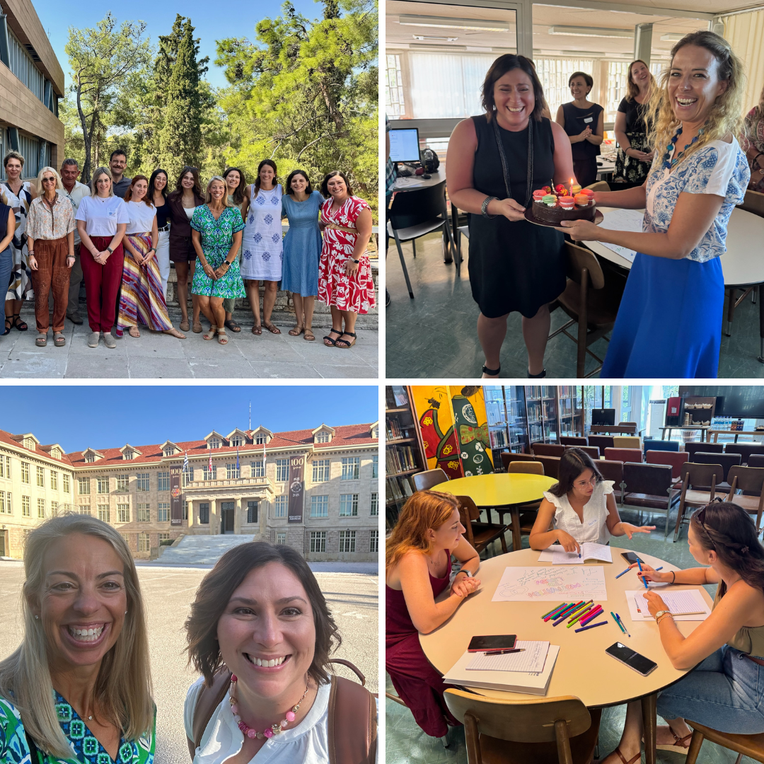 Collage of photos from the recent ETL/Athens College collaboration