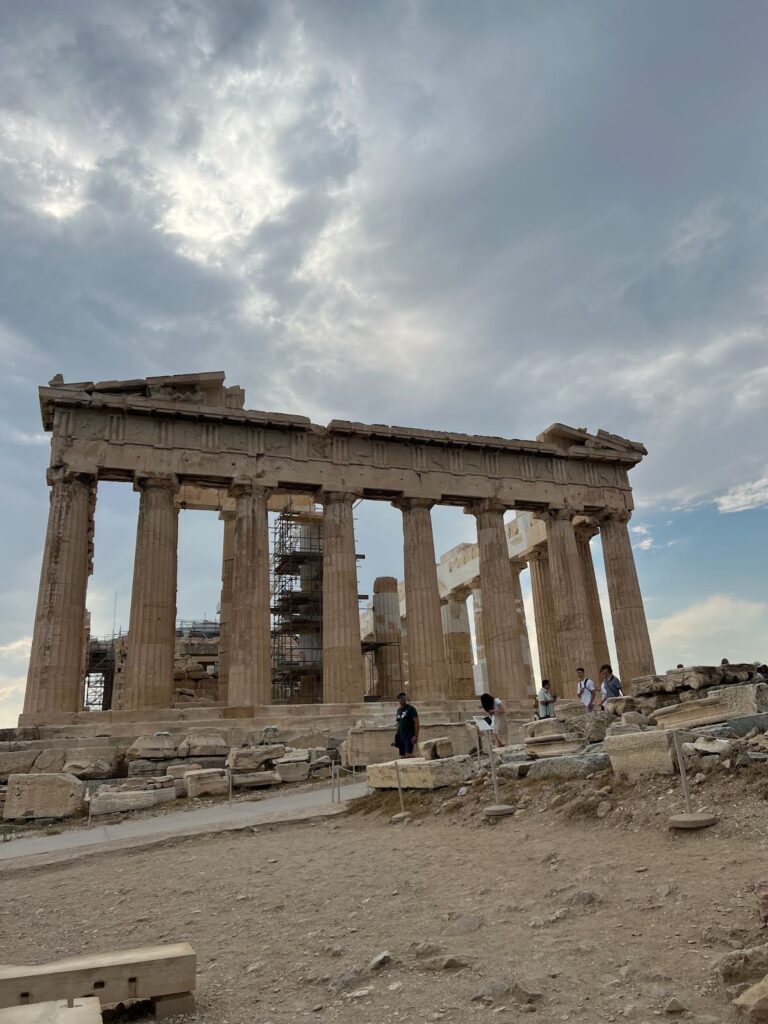The Parthenon, where the 40-foot-tall gold and ivory statue of Athena once stood inside.