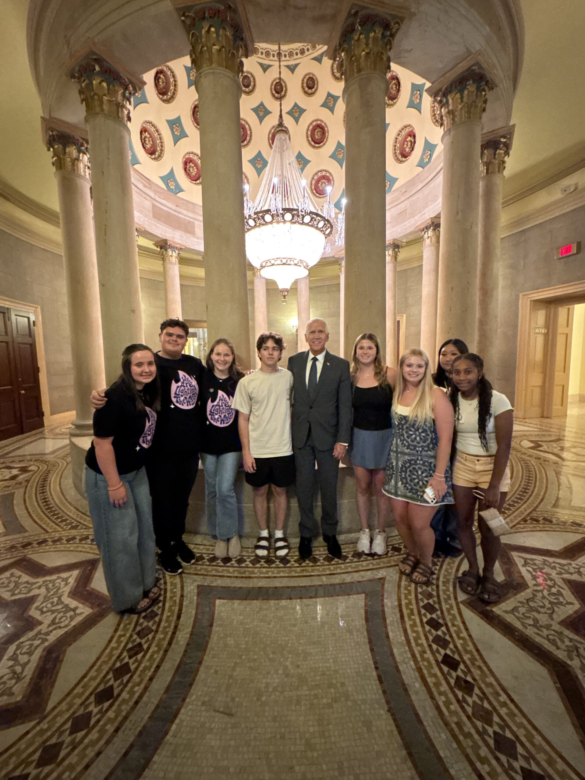 LEAD Students pose with North Carolina Senator, Thom Tillis.